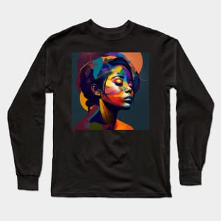 Abstract Portrait Long Sleeve T-Shirt